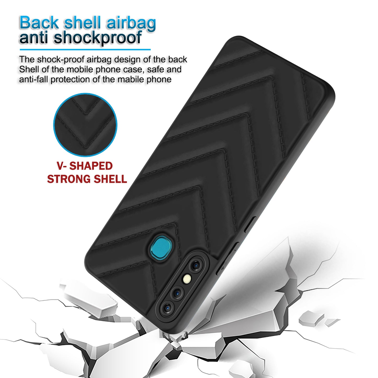 Wave Cushioned Back Cover for Infinix Hot 8