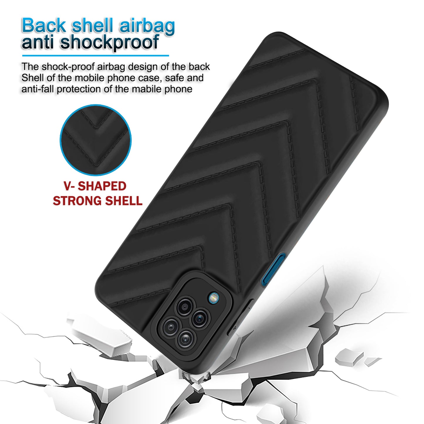 Wave Cushioned Back Cover for Samsung Galaxy M12