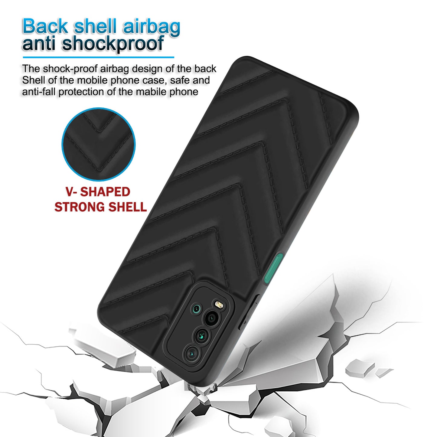 Wave Cushioned Back Cover for Redmi 9 Power