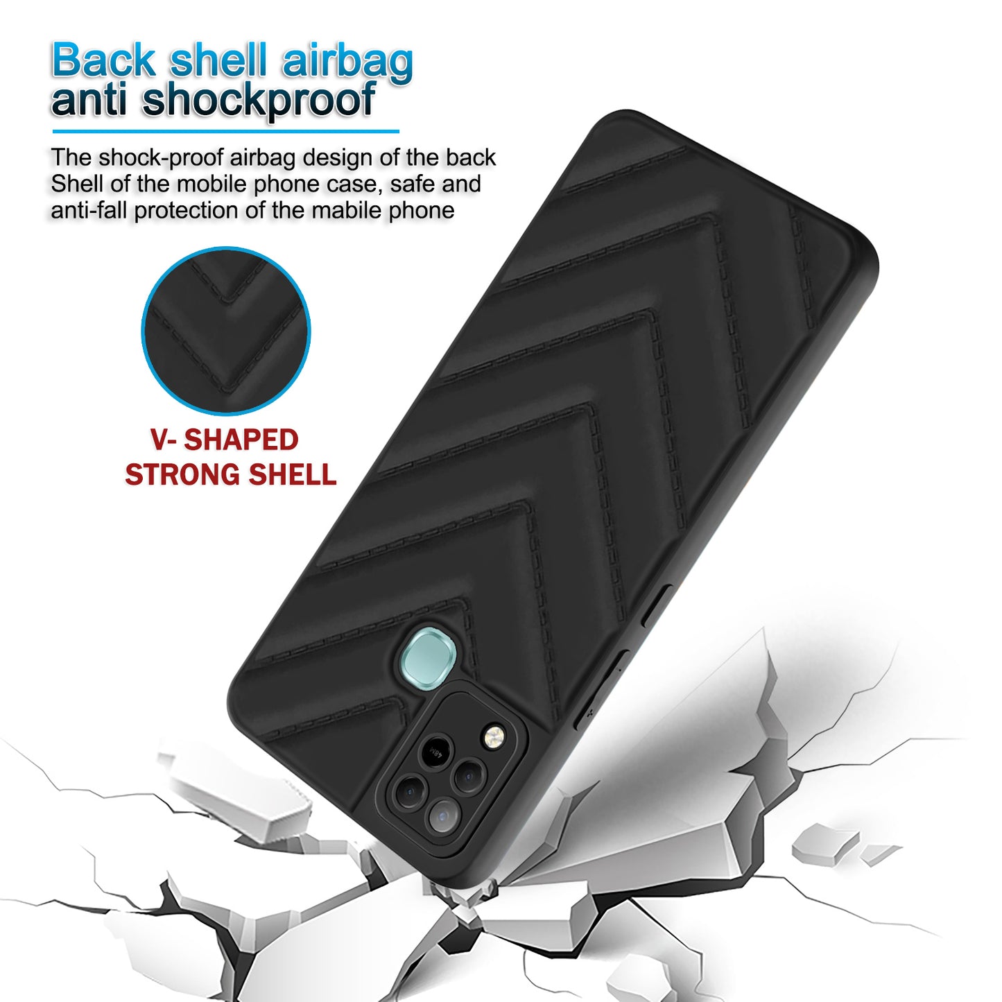 Wave Cushioned Back Cover for Infinix Hot 10s
