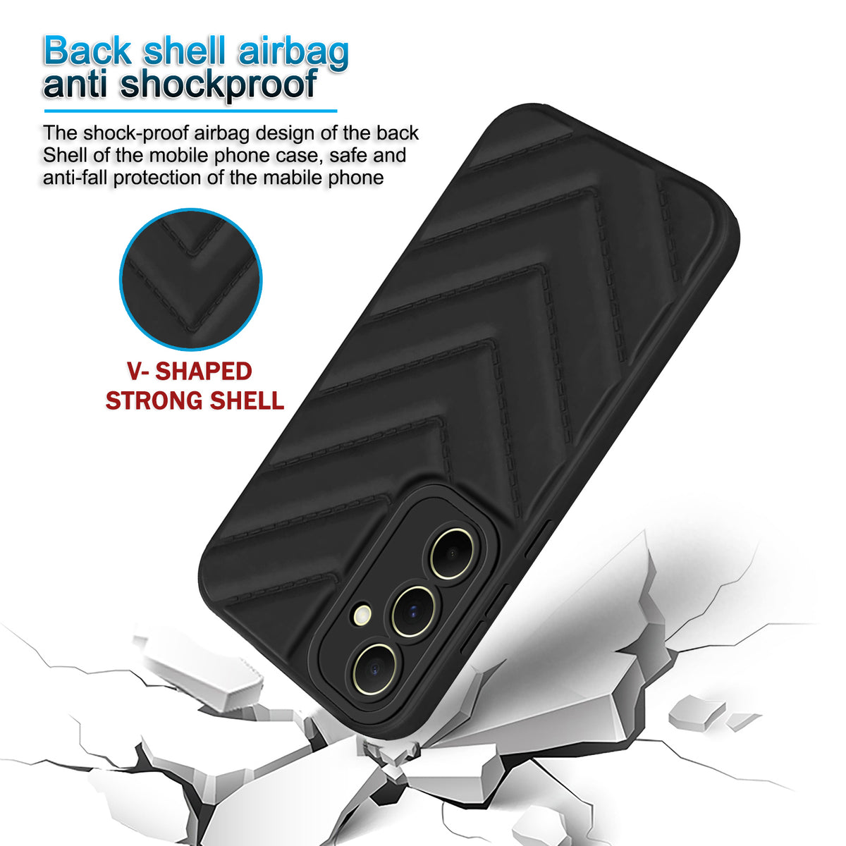 Wave Cushioned Back Cover for Samsung Galaxy A55 5G