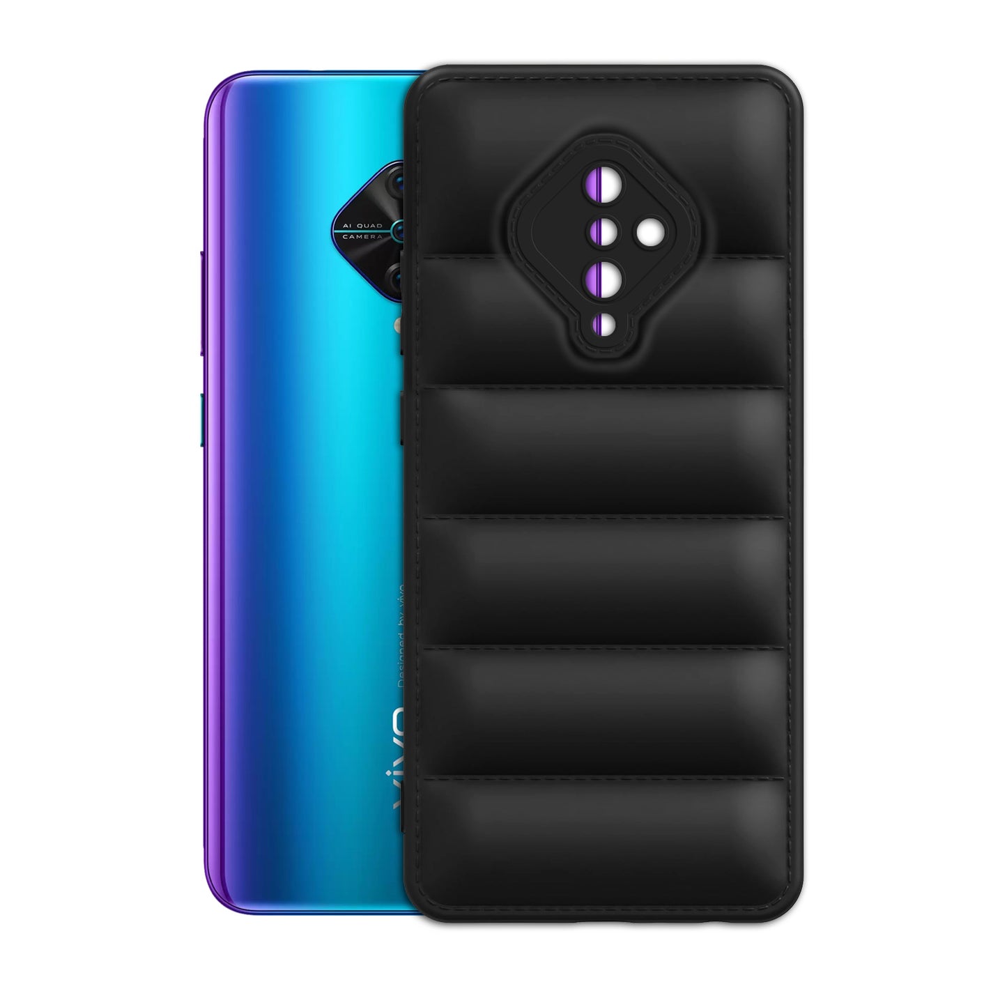 Puffer Back Cover for Vivo S1 Pro