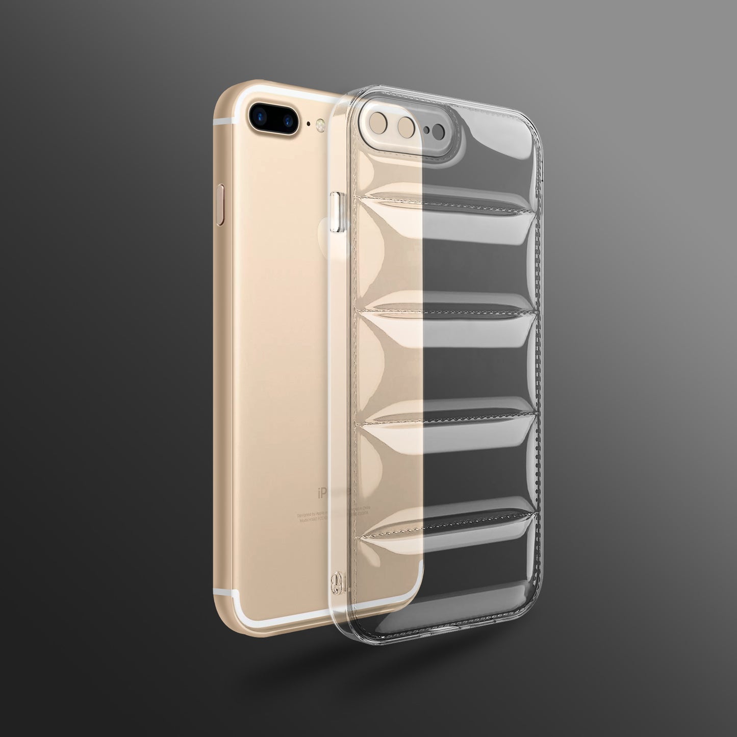 Ultra-Thin Transparent Puffer Back Cover for Apple iPhone 7 Plus