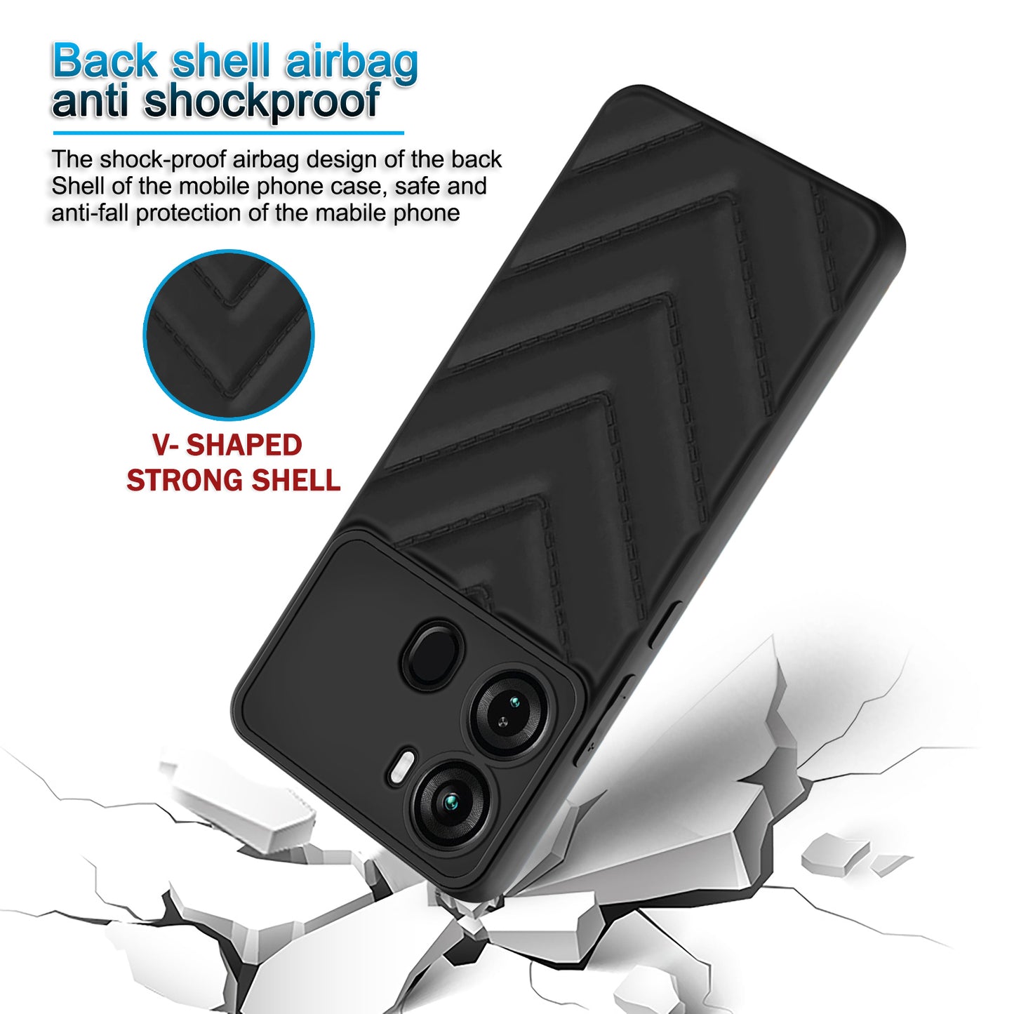 Wave Cushioned Back Cover for iTel P40