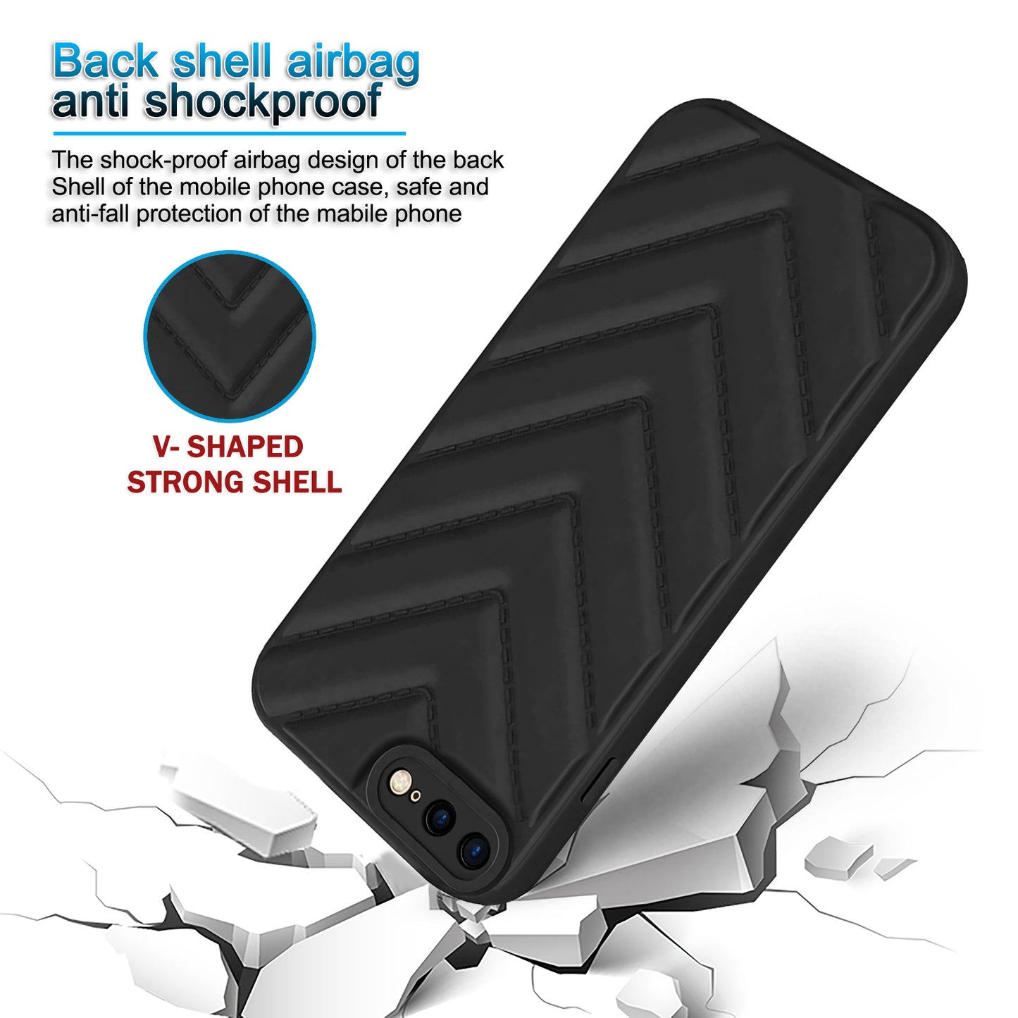 Wave Cushioned Back Cover for Apple iPhone 7 Plus