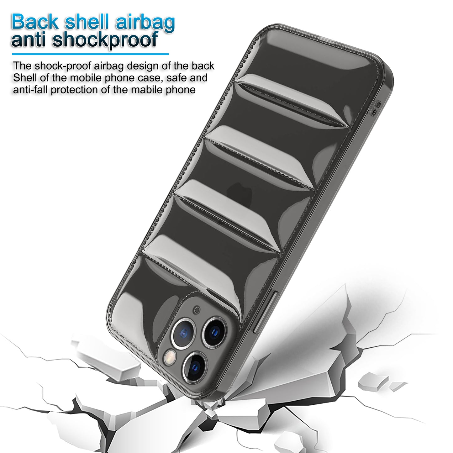 Ultra-Thin Transparent Puffer Back Cover for Apple iPhone 11 Pro
