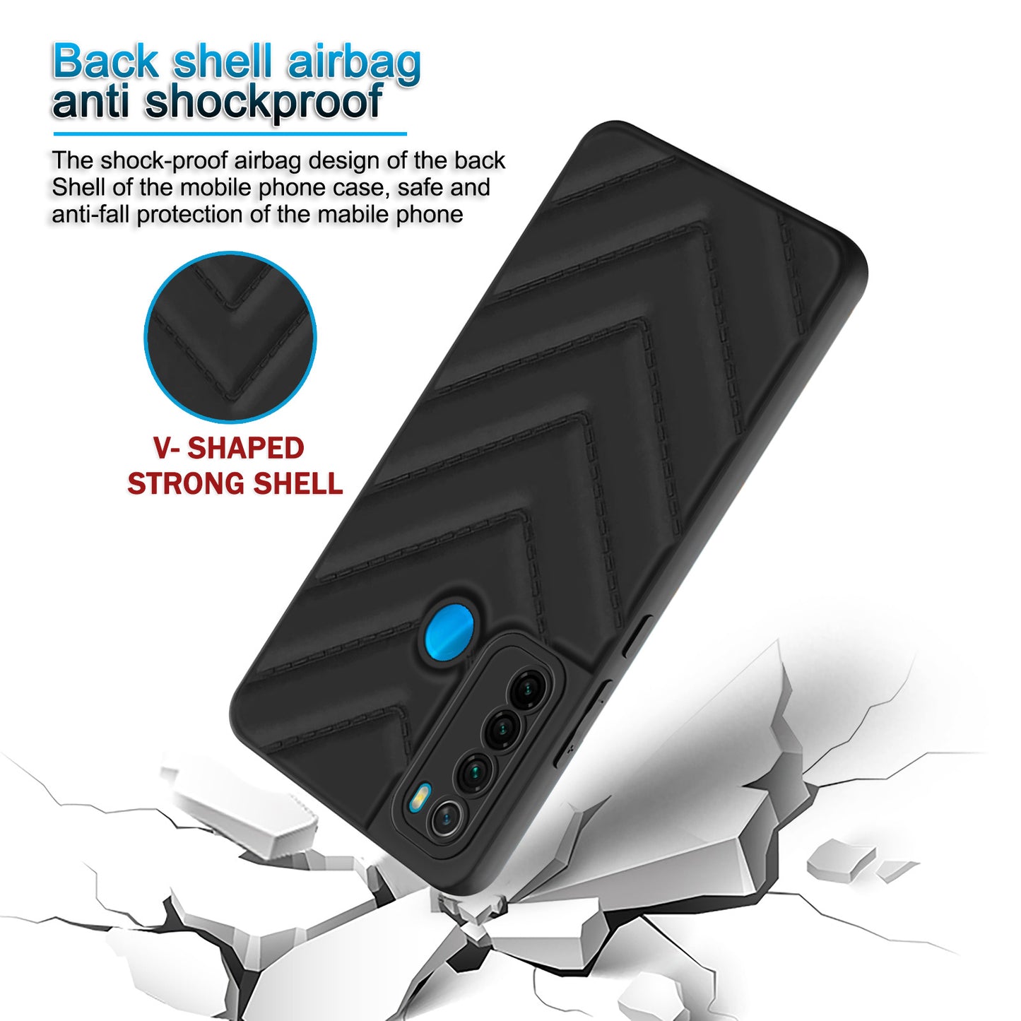 Wave Cushioned Back Cover for Redmi Note 8