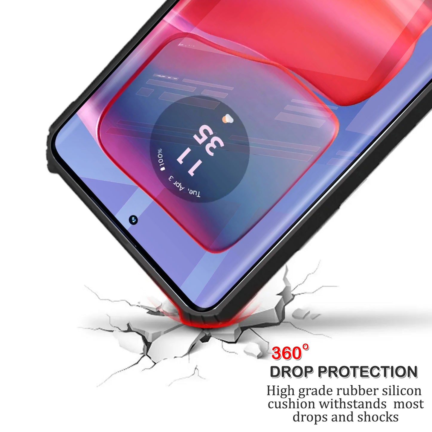 360 Degree Protection Back Cover For Motorola Moto Edge 50 Pro