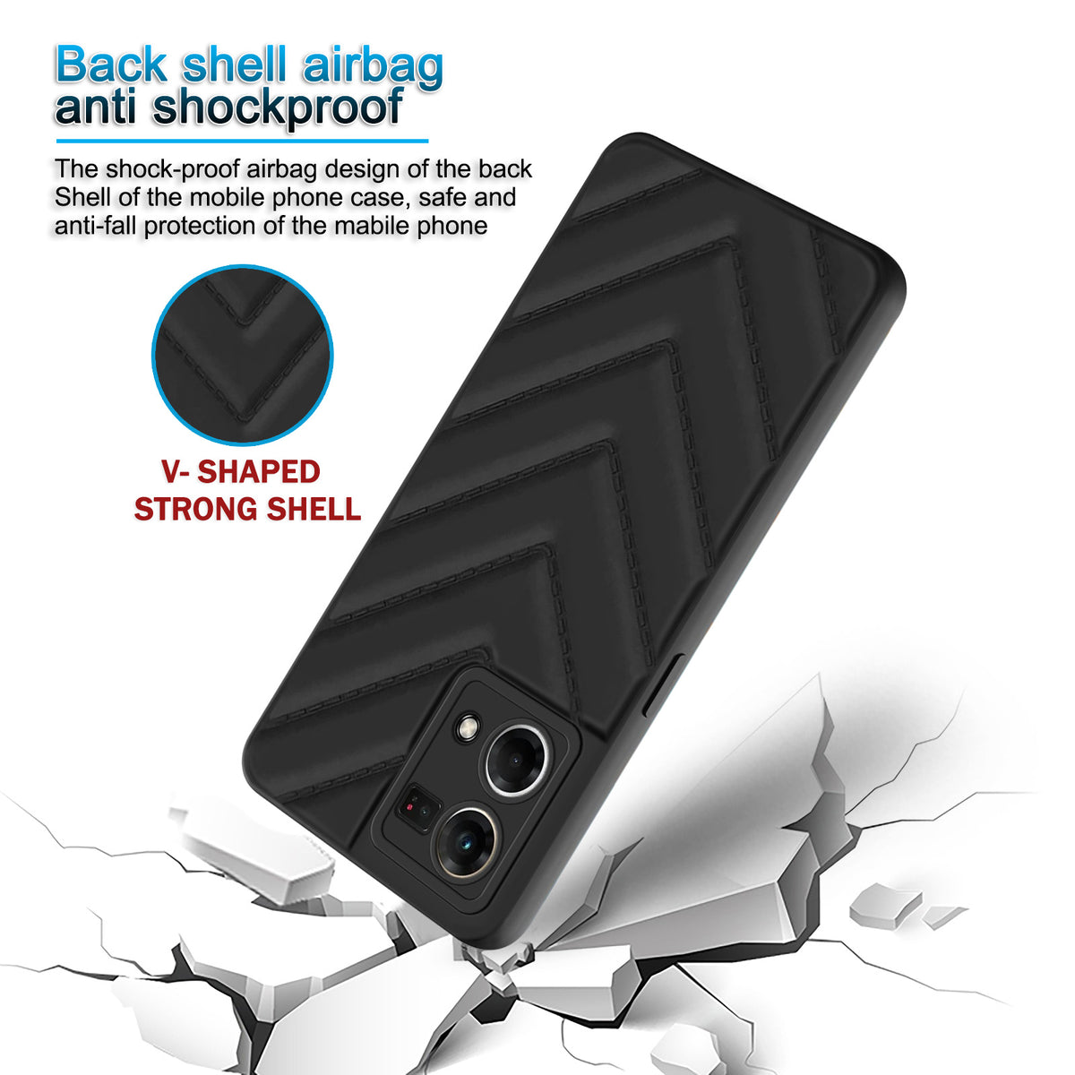 Wave Cushioned Back Cover for Oppo F21 Pro 4G