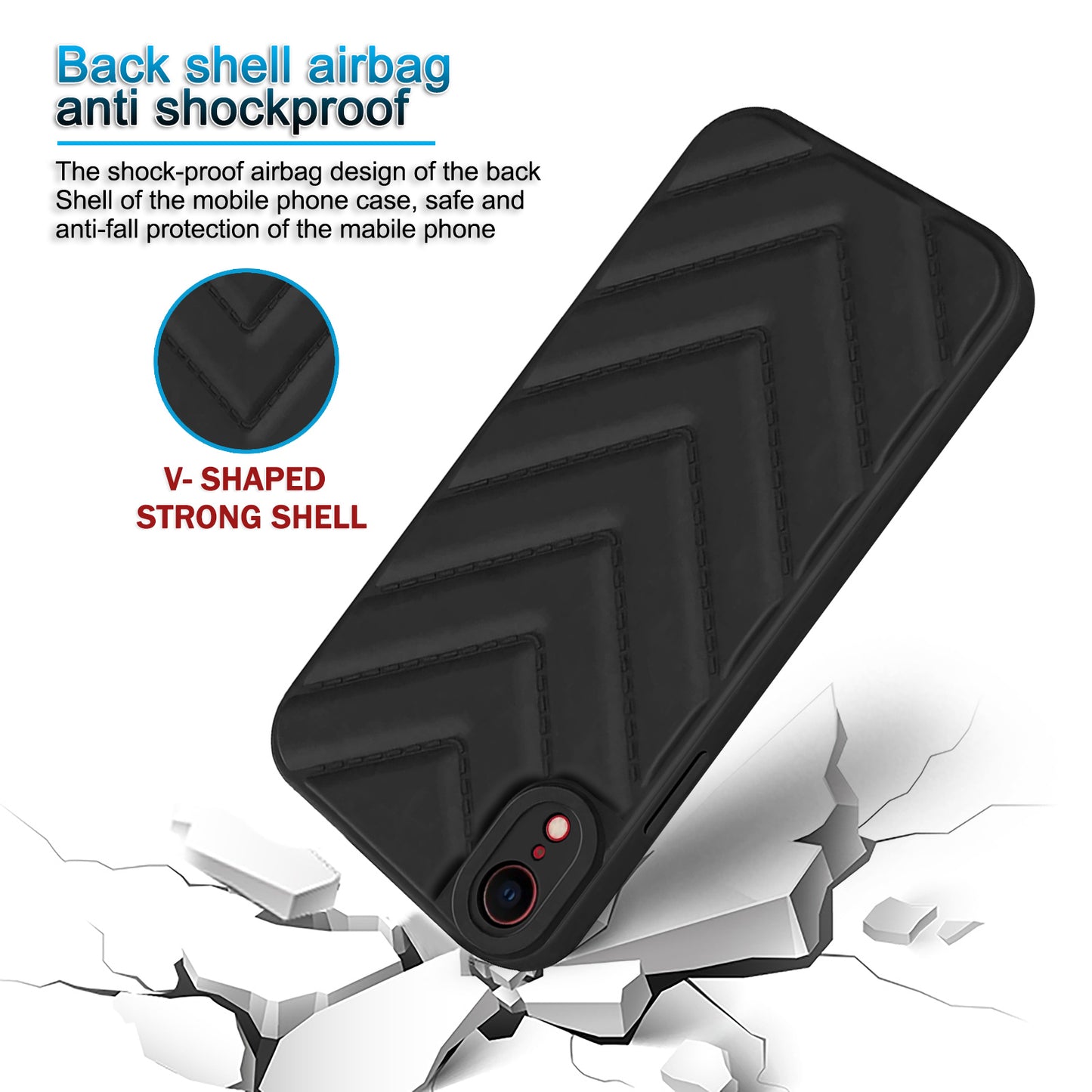 Wave Cushioned Back Cover for Apple iPhone XR