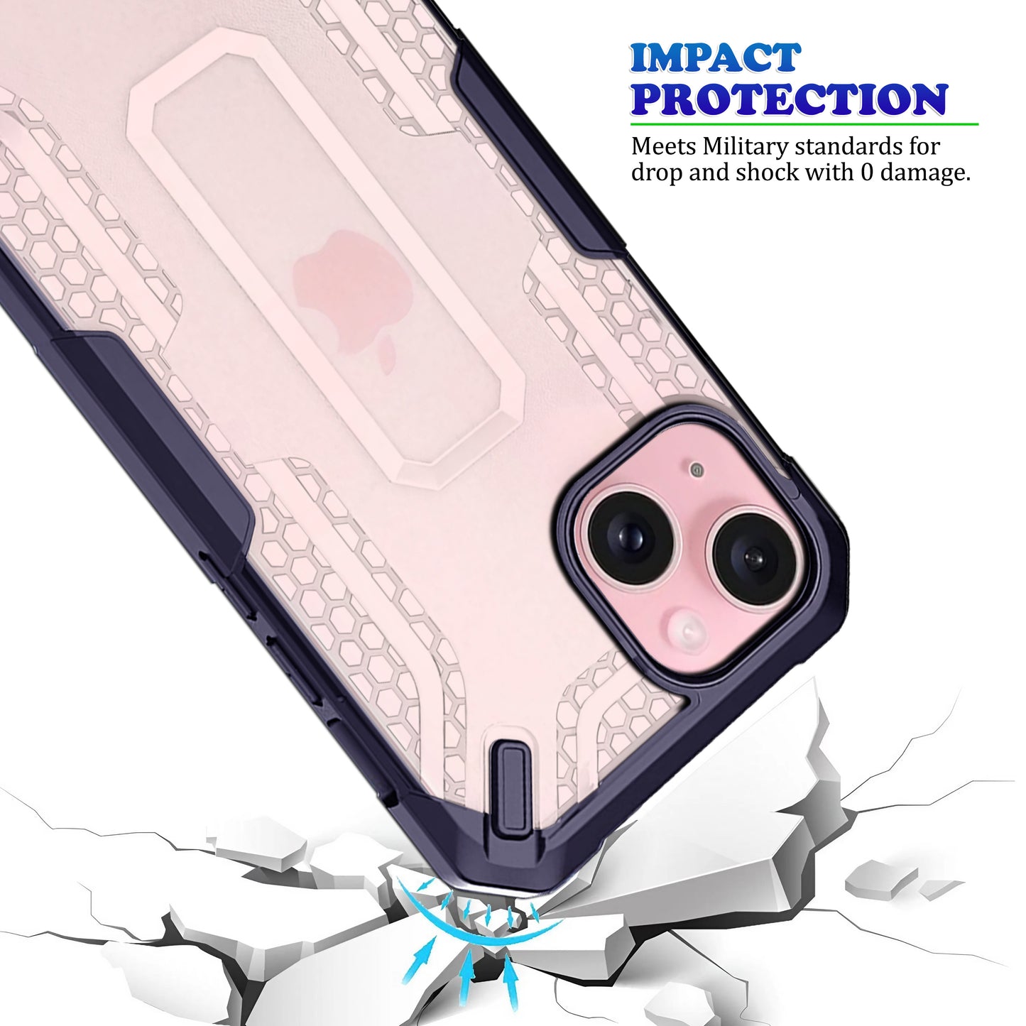 Heavy Duty Honey Comb Design For Apple iPhone 15