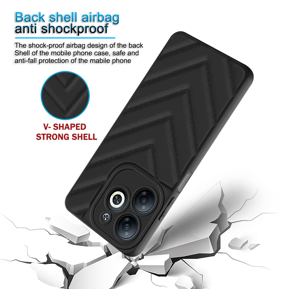 Wave Cushioned Back Cover for Infinix Smart 8 HD
