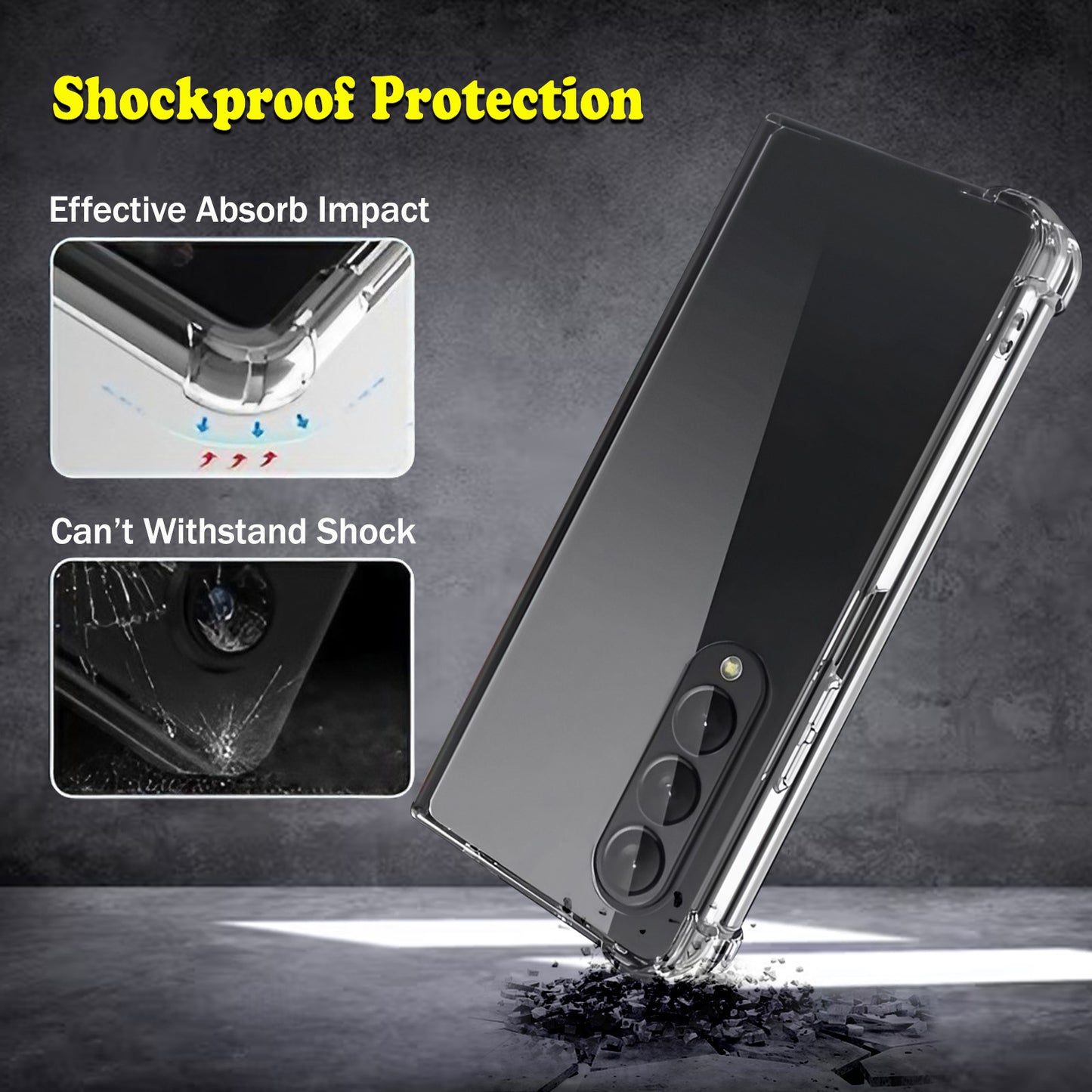 Antishock Clear Case For Samsung Galaxy Fold 4