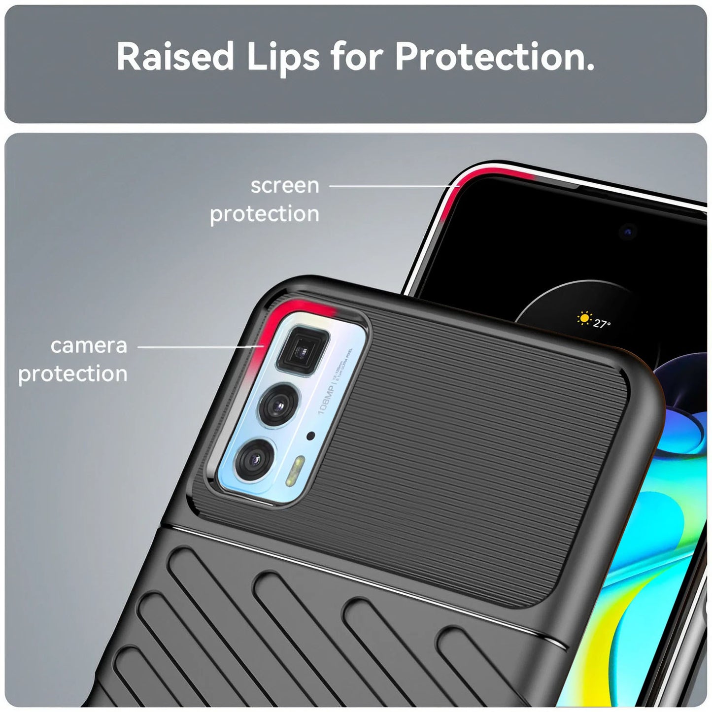 Thunderbolt Back Cover for Motorola Moto Edge 20 Pro