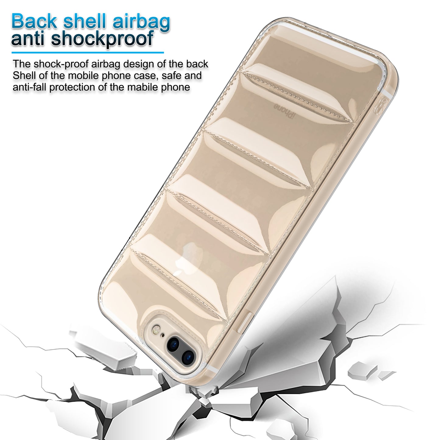 Ultra-Thin Transparent Puffer Back Cover for Apple iPhone 7 Plus