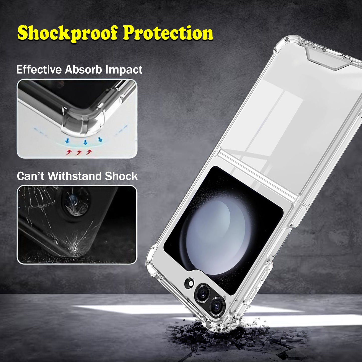 Antishock Clear Case For Samsung Galaxy Flip 5