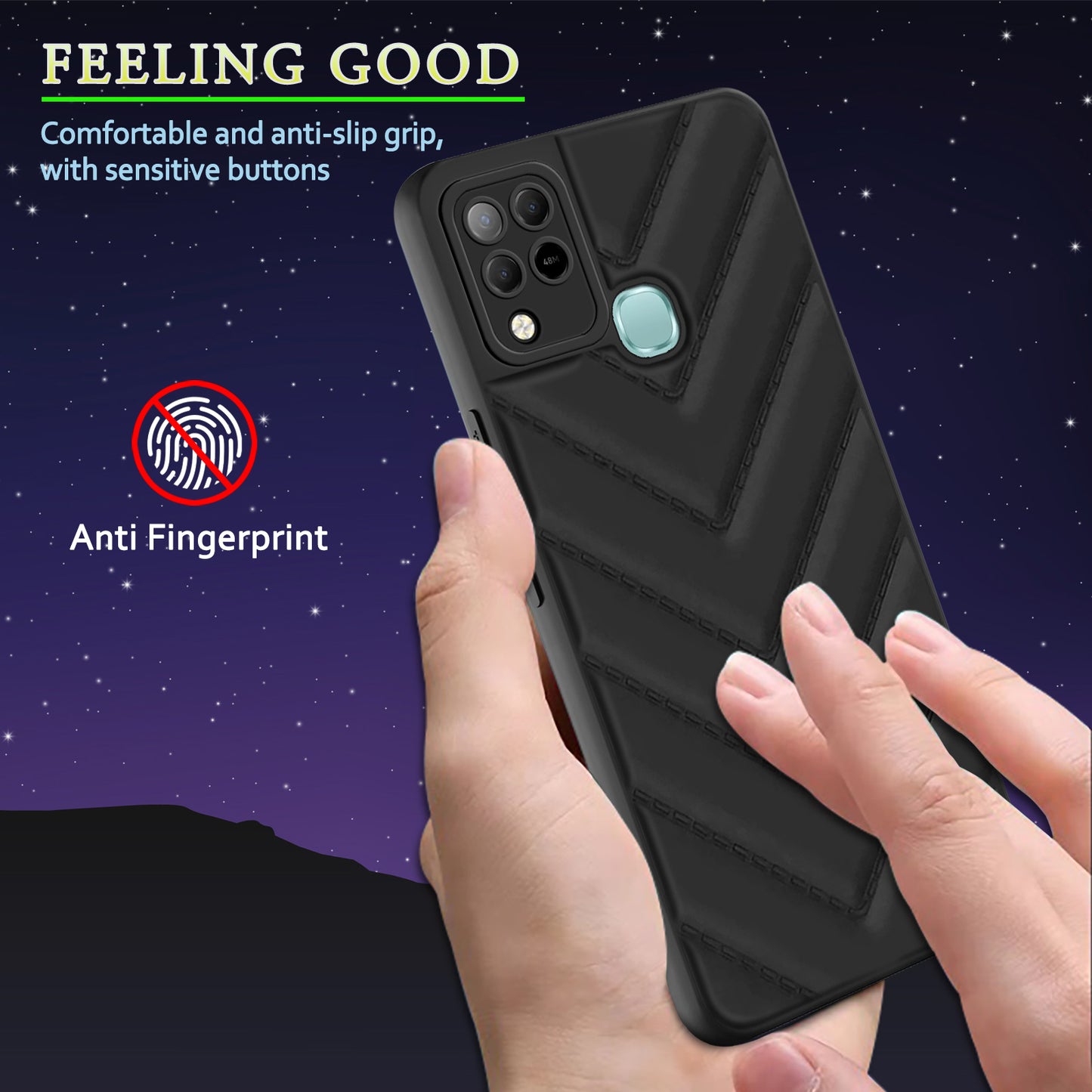 Wave Cushioned Back Cover for Infinix Hot 10s