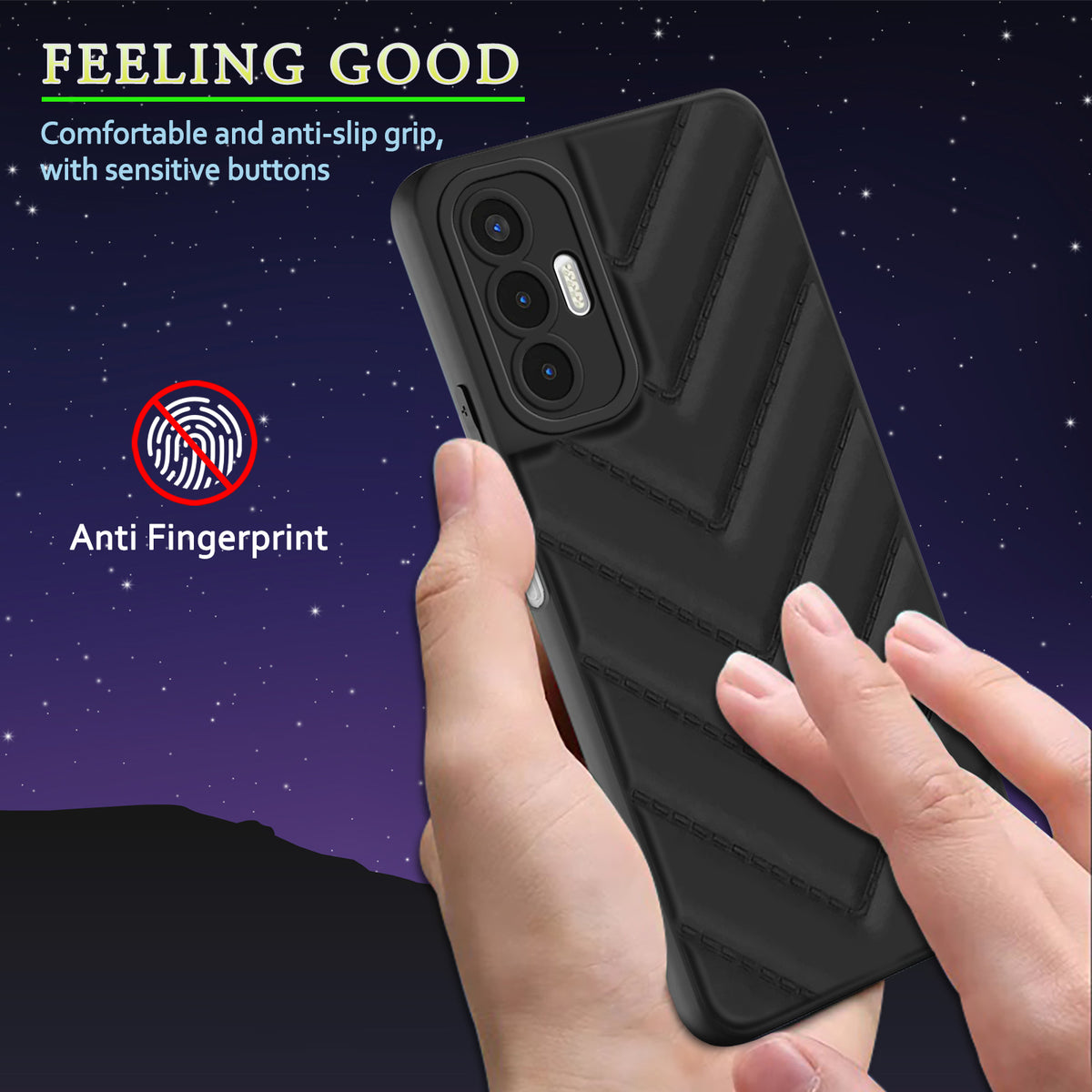 Wave Cushioned Back Cover for Tecno Pova 3