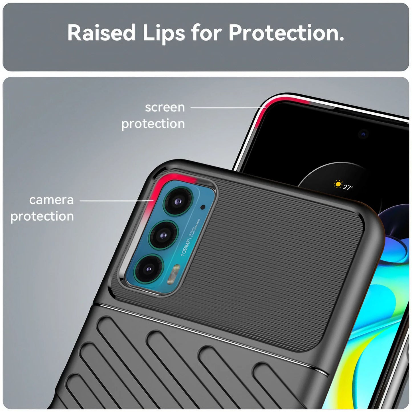 Thunderbolt Back Cover for Motorola Moto Edge 20