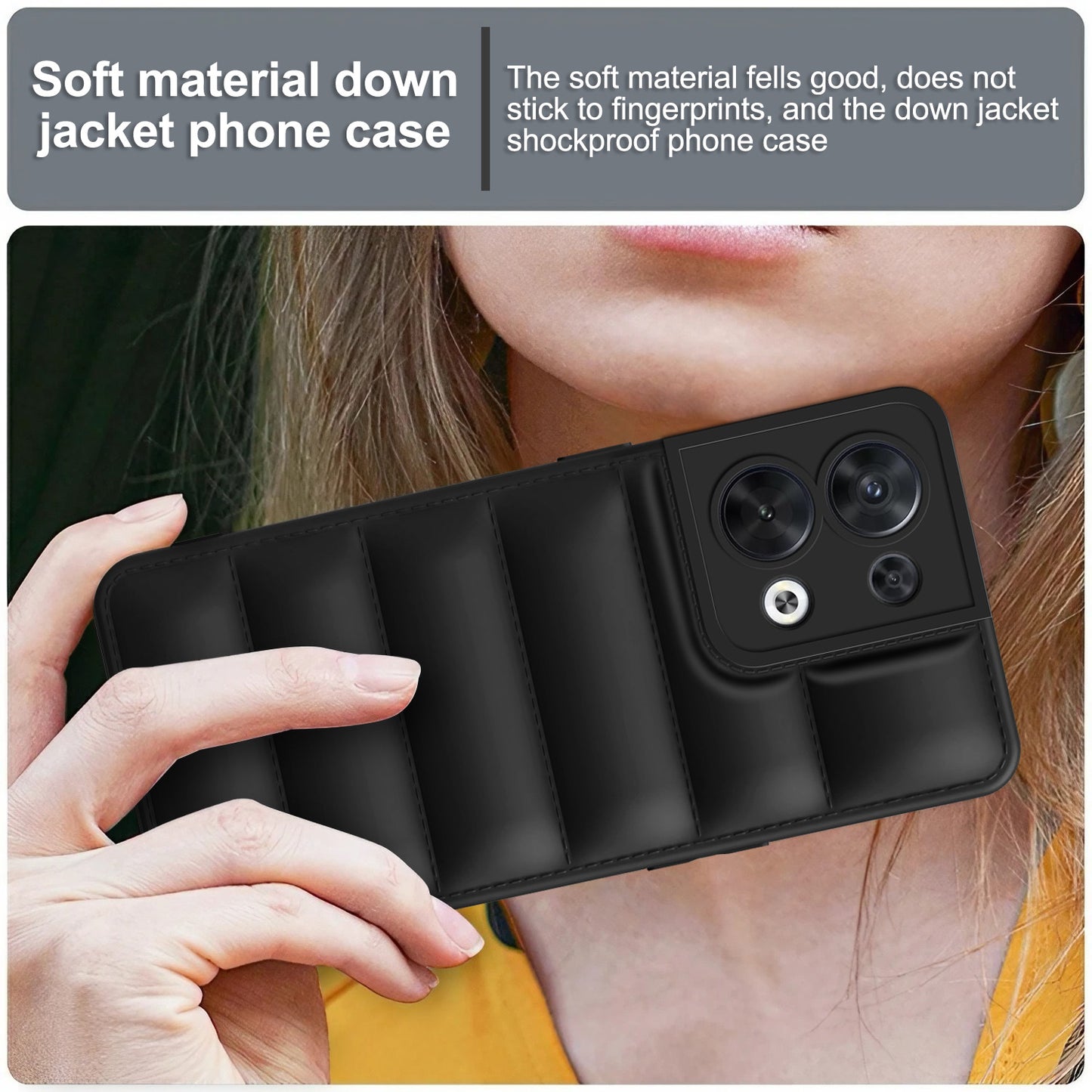 Puffer Back Cover for Oppo Reno 8 5G