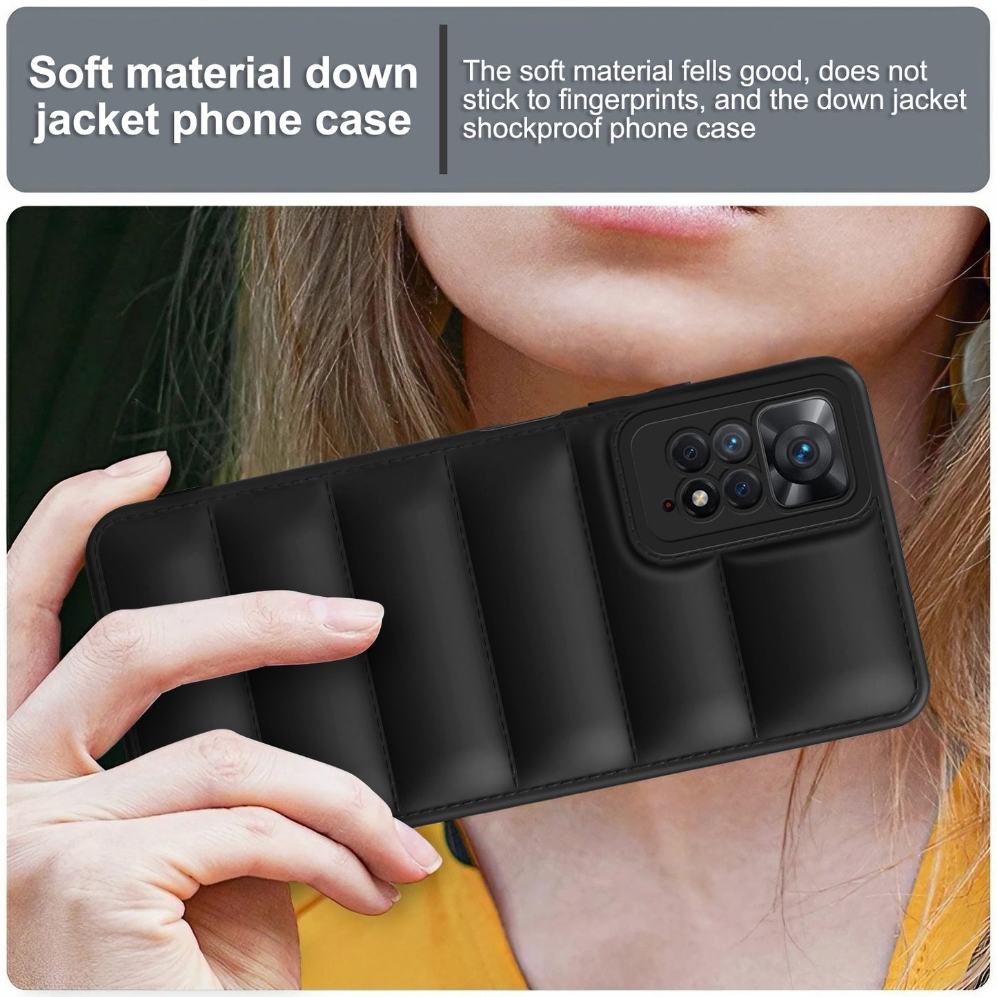 Puffer Back Cover for Redmi Note 11 Pro 5G