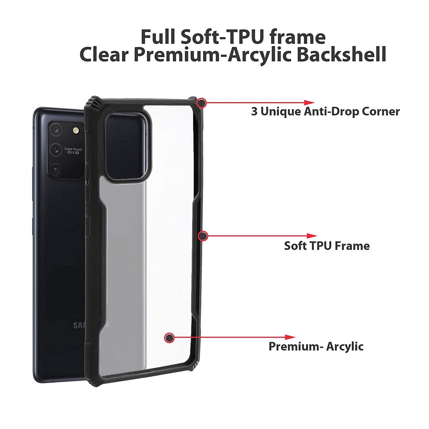 360 Degree Protection Back Cover For Samsung Galaxy S10 Lite