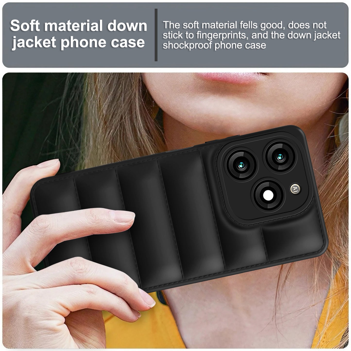 Puffer Back Cover for iTel A70