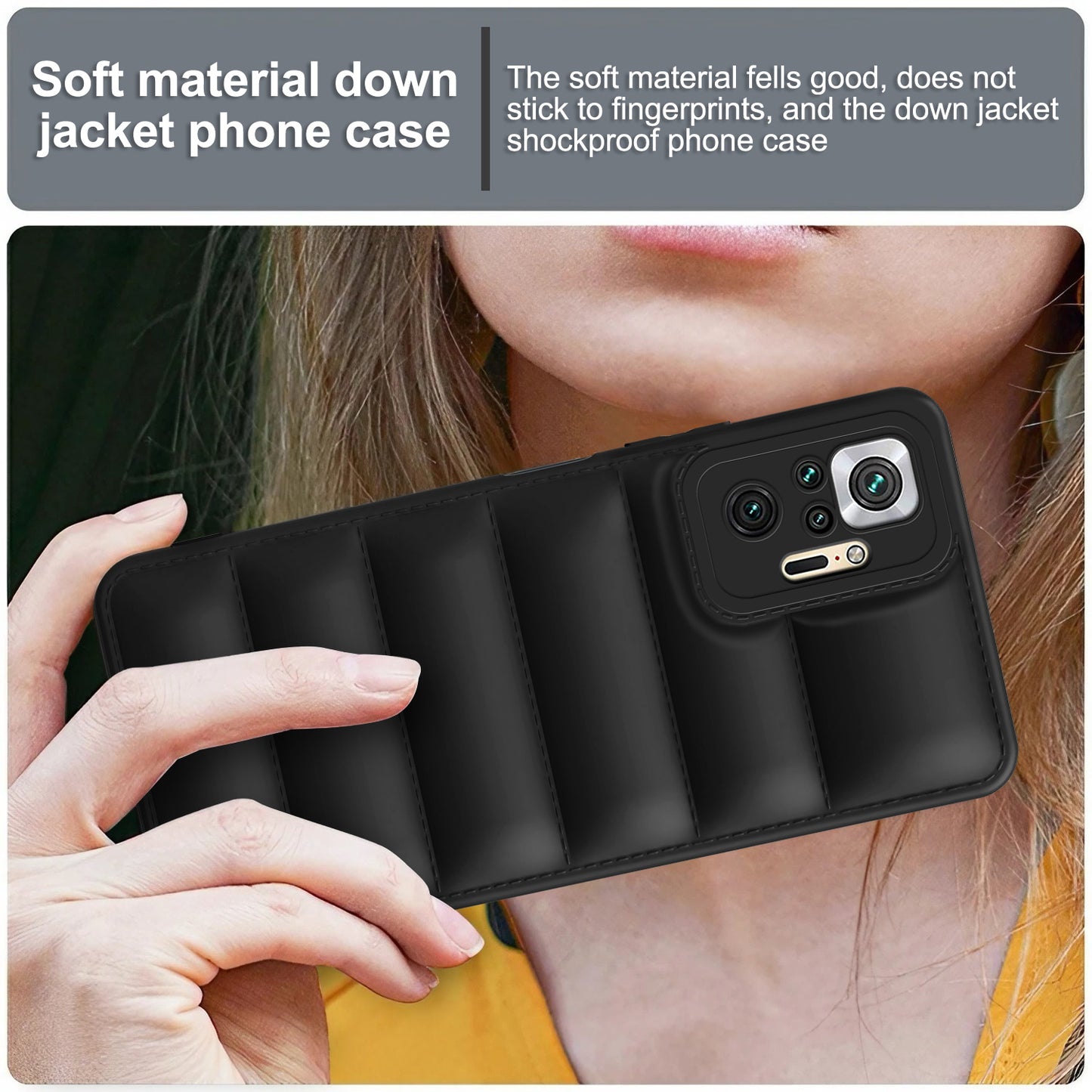 Puffer Back Cover for Redmi Note 10 Pro Max