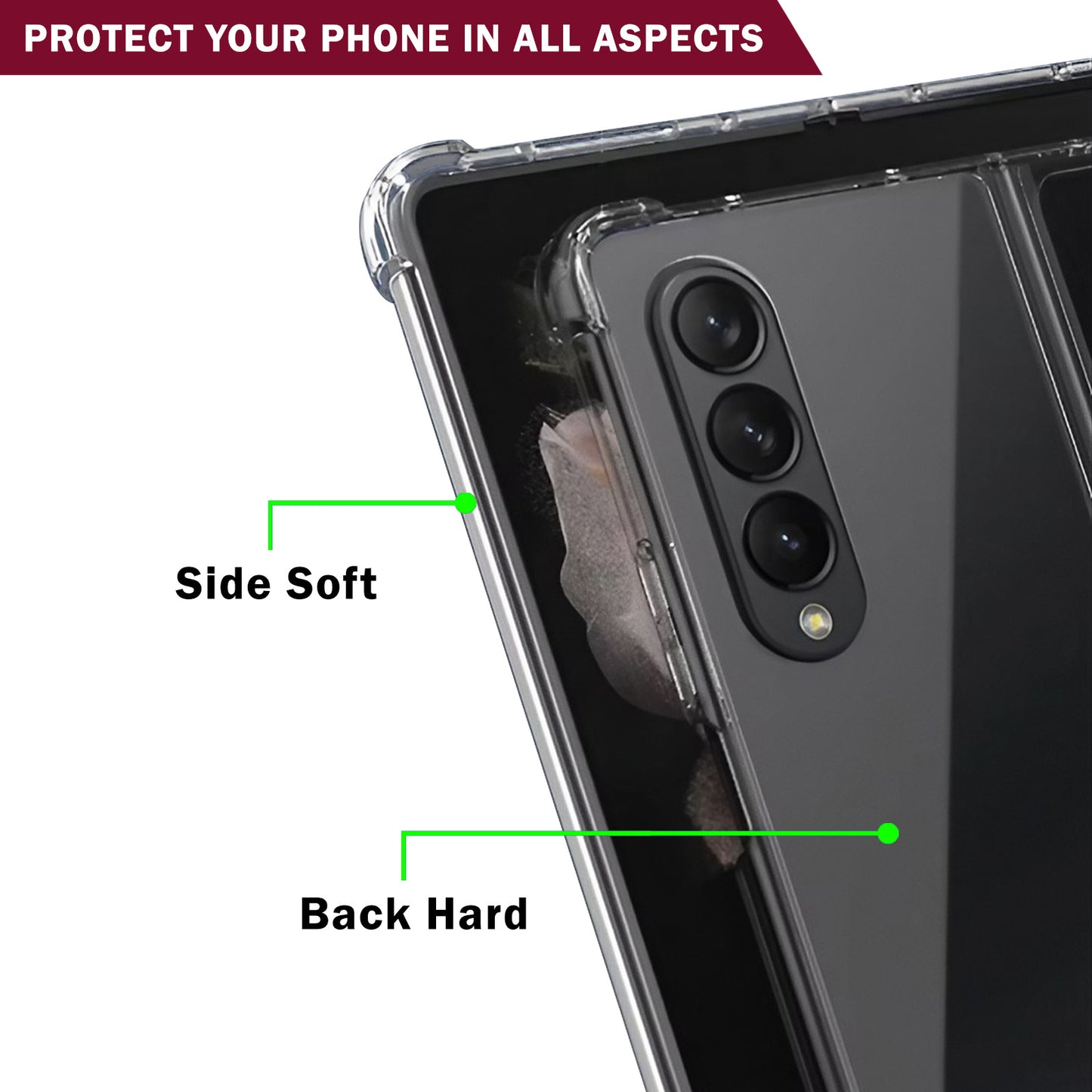 Antishock Clear Case For Samsung Galaxy Fold 4