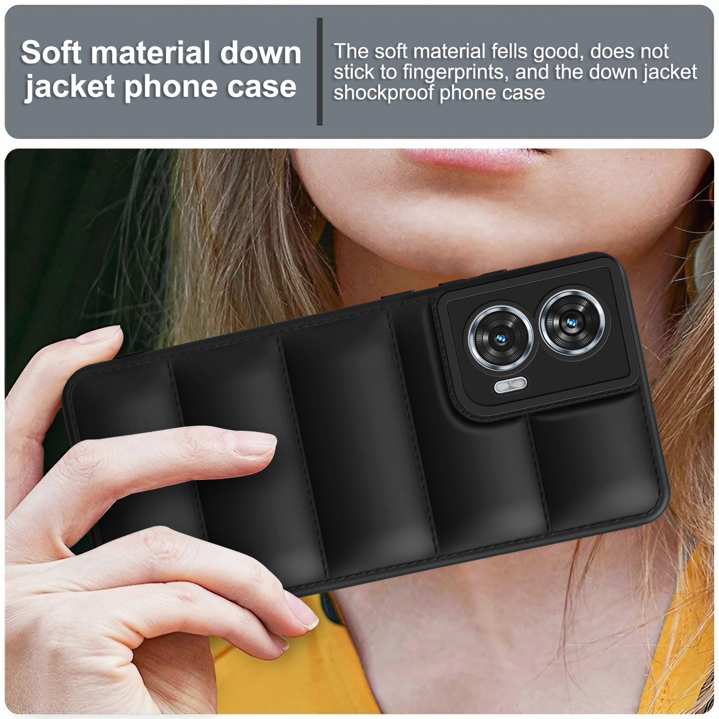 Puffer Back Cover for Motorola Moto Edge 50 Fusion
