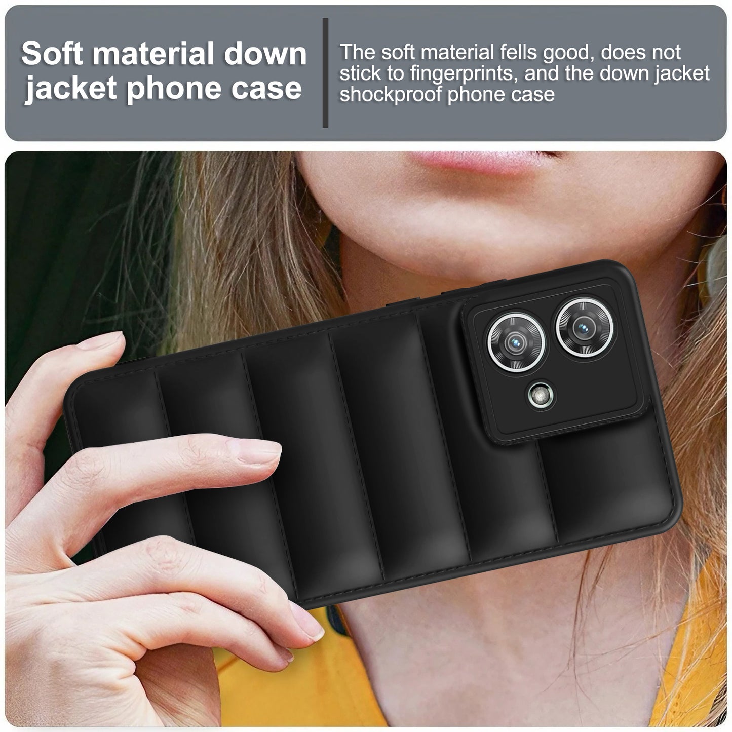 Puffer Back Cover for Motorola Moto Edge 40 Neo
