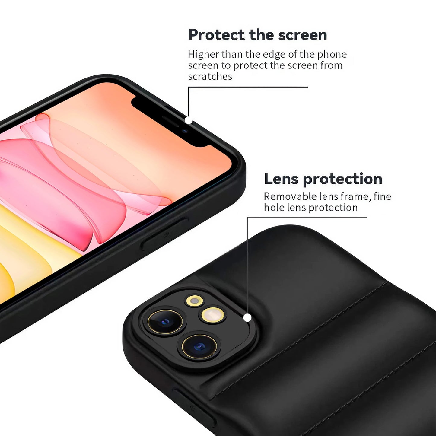 Puffer Back Cover for Apple iPhone 11