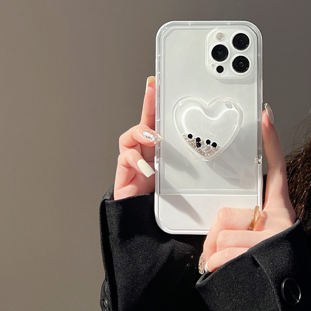 Heart Socket Phone Case With Phone Holder