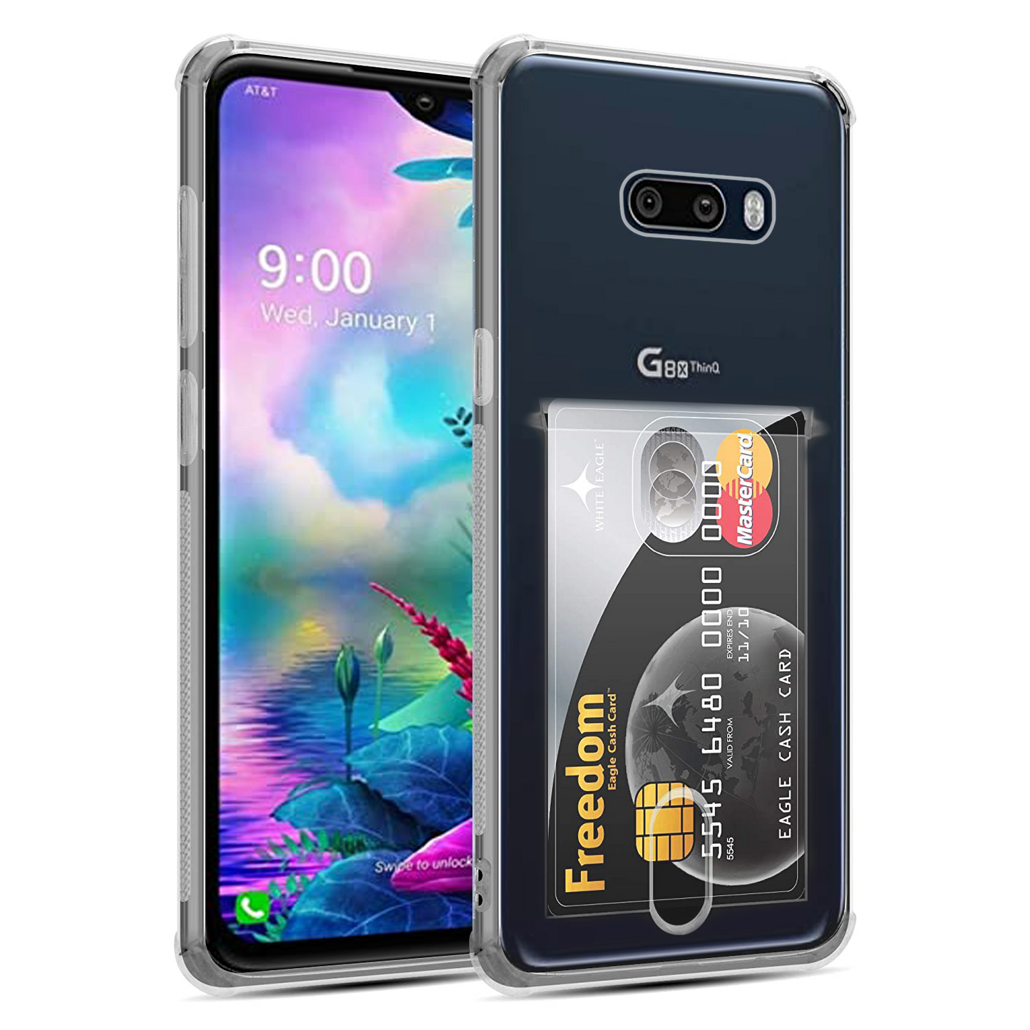 Card Holder Back Cover for LG G8x ThinQ